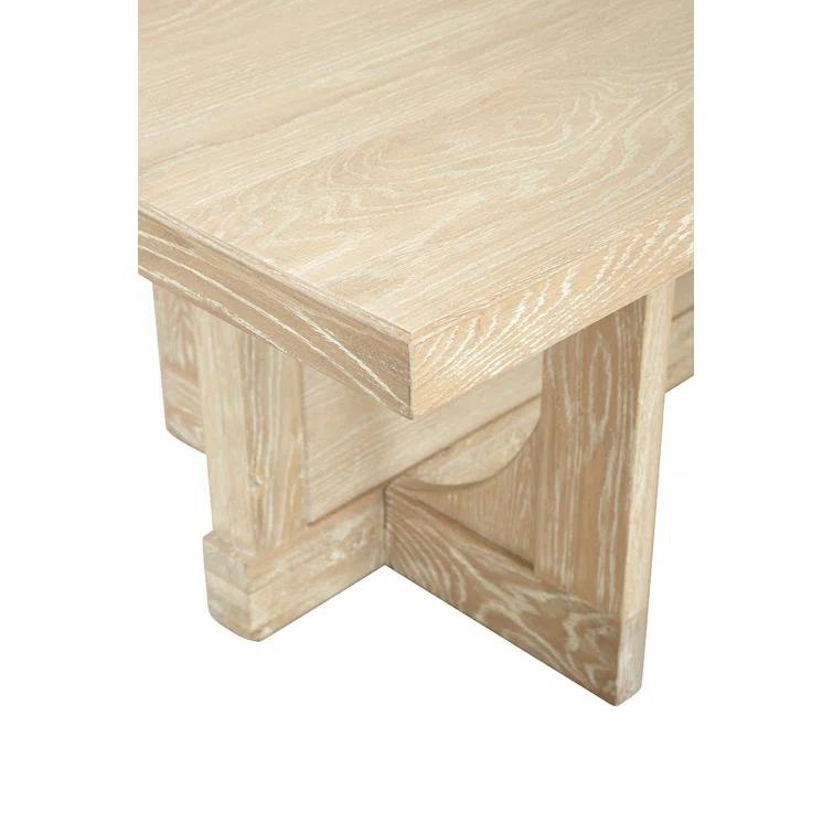 Ackworth Light Tan Solid Oak Rectangular Dining Table for Eight