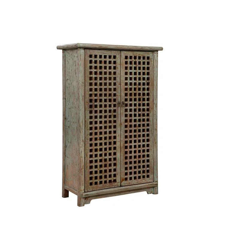 Furniture Classics Jackson 64" Tall 2-Door Cabinet, Worn Green