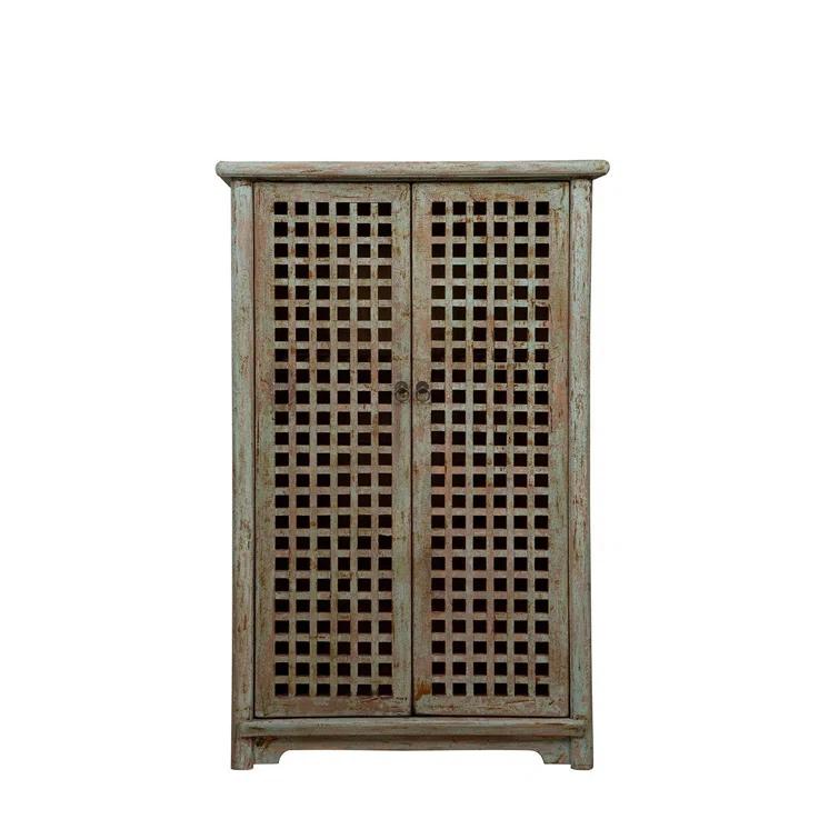 Furniture Classics Jackson 64" Tall 2-Door Cabinet, Worn Green