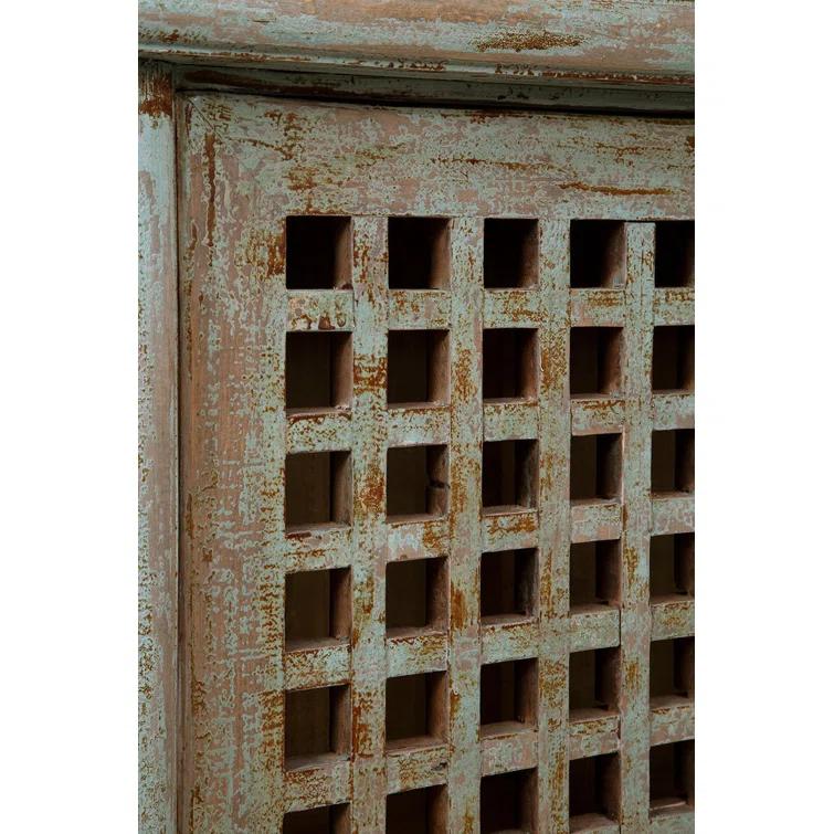 Furniture Classics Jackson 64" Tall 2-Door Cabinet, Worn Green