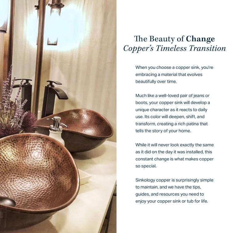Heisenberg 5'6" Copper Freestanding Clawfoot Bathtub with No Overflow