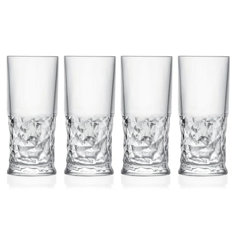 Barski Highball Glass - Drinking Glasses - Set of 4 -  Tumbler - Bar Glassware, 11 oz, Made in Europe (Set of 4)