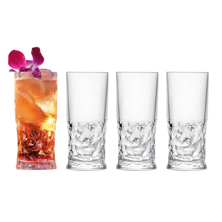 Barski Highball Glass - Drinking Glasses - Set of 4 -  Tumbler - Bar Glassware, 11 oz, Made in Europe (Set of 4)