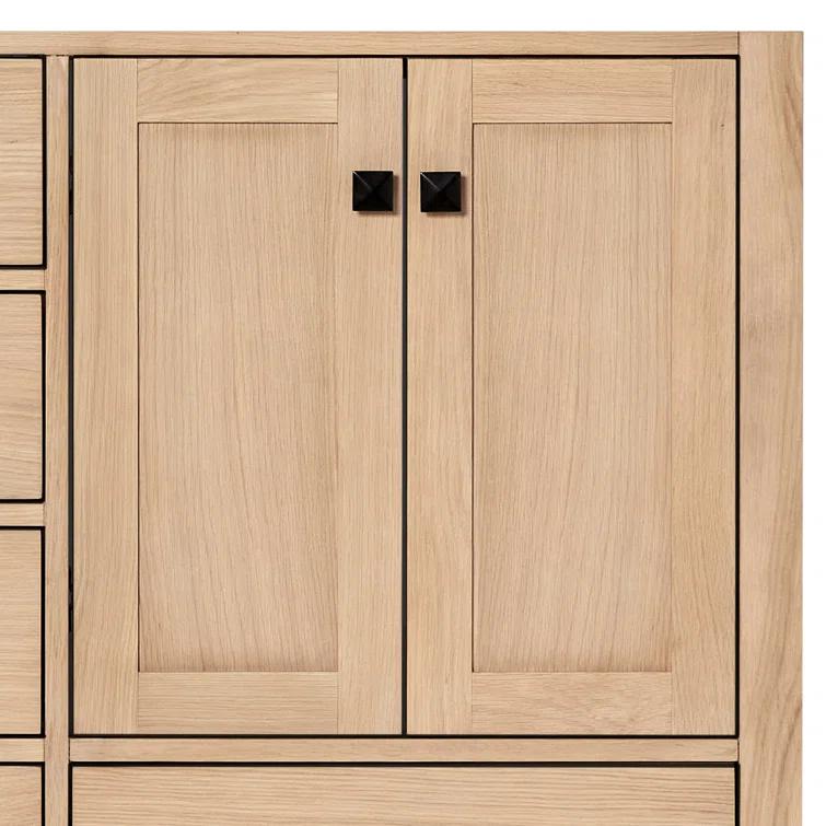 66 in. W Bath Vanity Cabinet Without Top in Oak Cambridge 21.5 in. D x 34.5 in. H Double Freestanding
