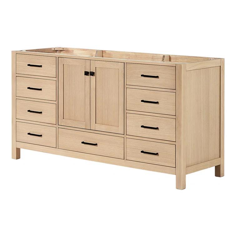 Cambridge 66 in. W x 21.5 in. D x 34.5 in. H Single Bath Vanity Cabinet without Top in Oak