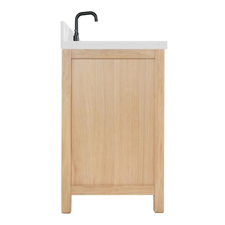 ARIEL Cambridge 60.25 Single Sink Bathroom Vanity with Carrara White Quartz Top