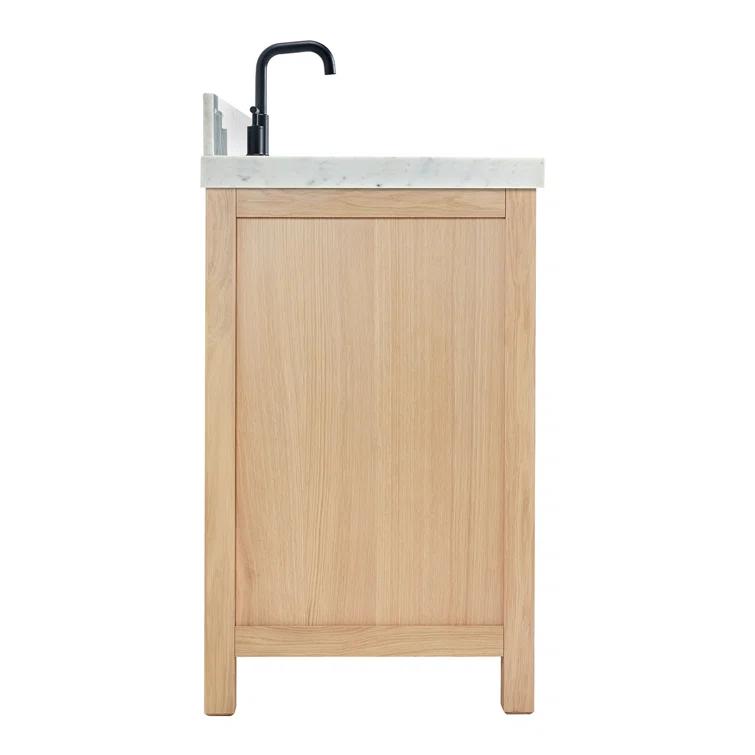 Ariel Bath Cambridge Single Bathroom Vanity with Carrara Marble Top