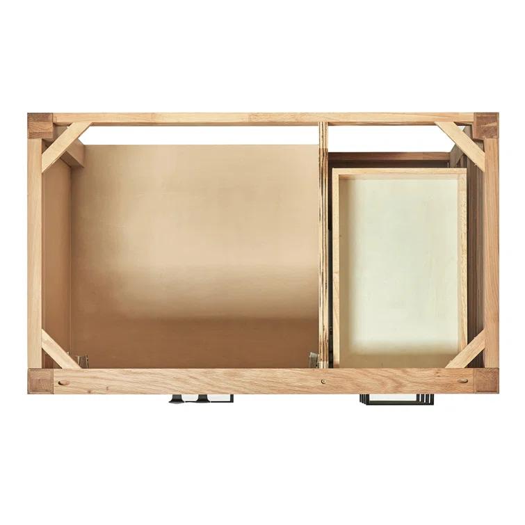 Hokku Designs Flynt 37'' Single Bathroom Vanity with Carrara Marble Top