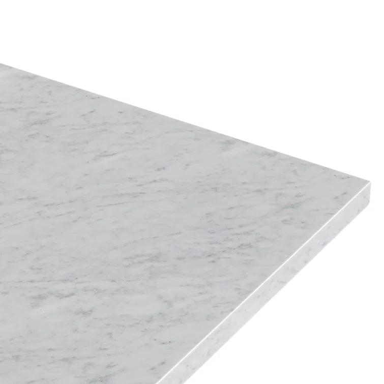 Hokku Designs Flynt 37'' Single Bathroom Vanity with Carrara Marble Top