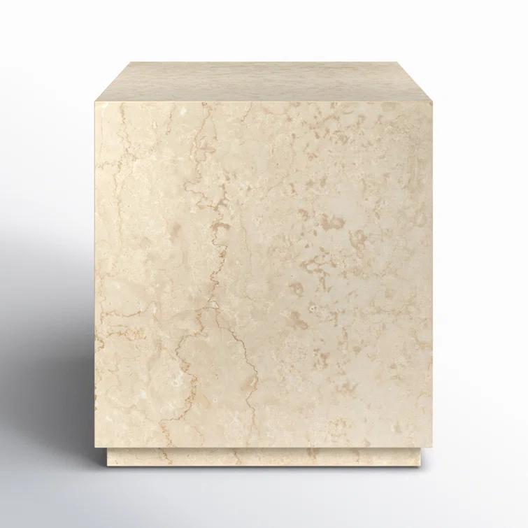 Alber Indoor / Outdoor Side Table - Cream Marble