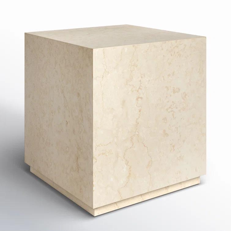 Alber Indoor / Outdoor Side Table - Cream Marble