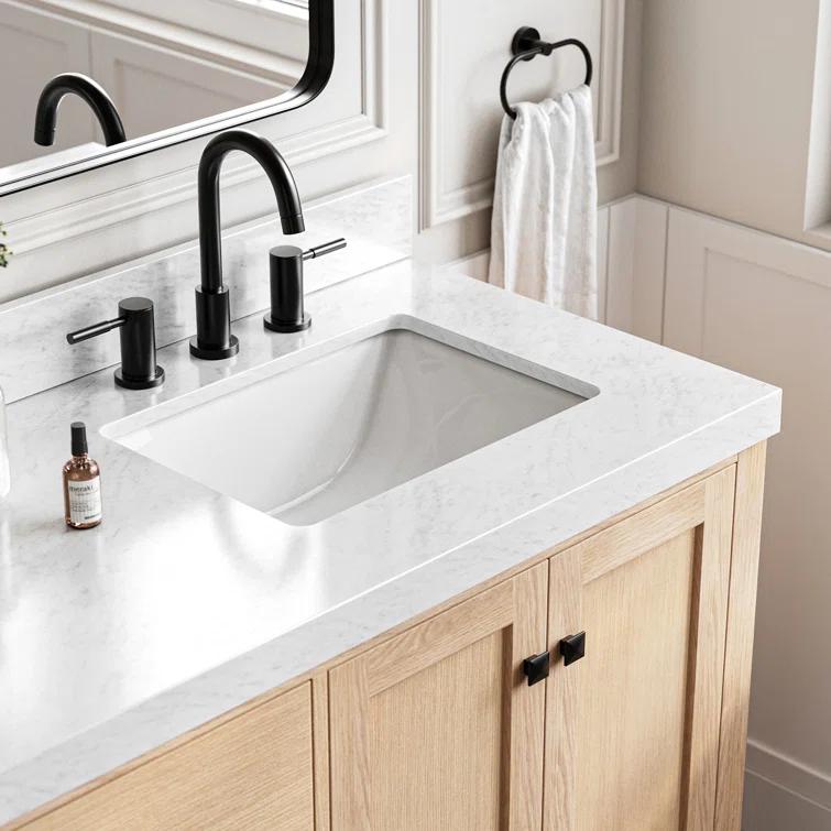 Cambridge Double Bathroom Vanity with Carrara Marble Top