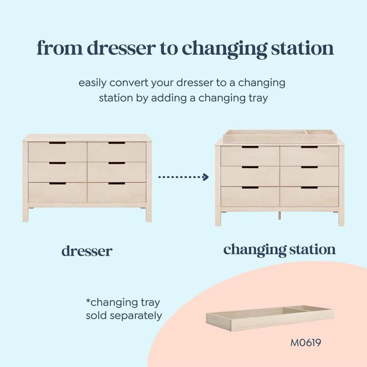 Colby 6 Drawer 51.25" W Double Dresser