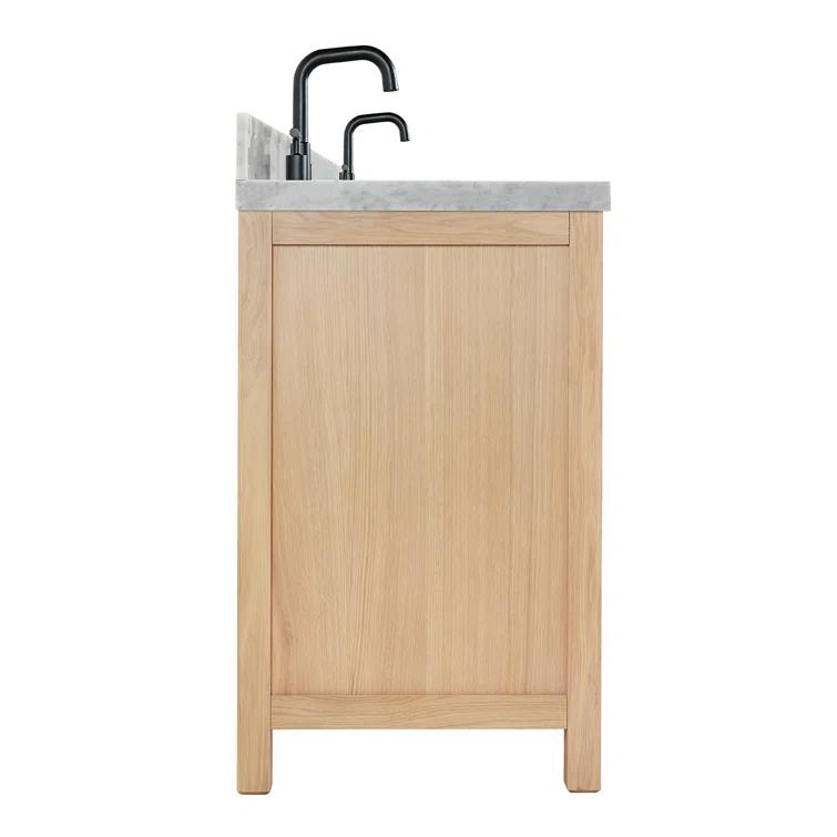 Cambridge 72'' Double Bathroom Vanity with Carrara Marble Top