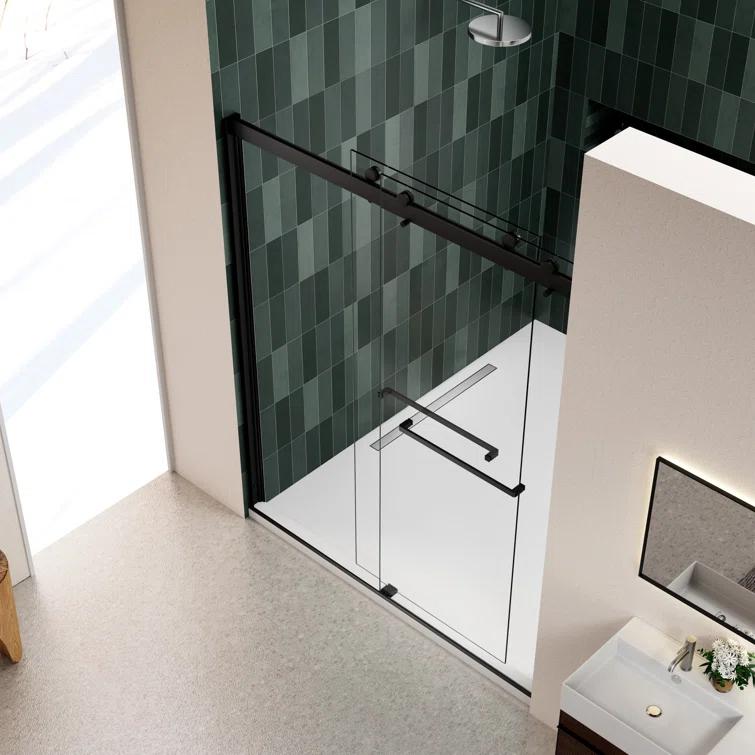 MJ RENOVATION GROUP LLC 13MRG516368RC 56"-60"W x 74"H shower door with high quality stainless steel handle