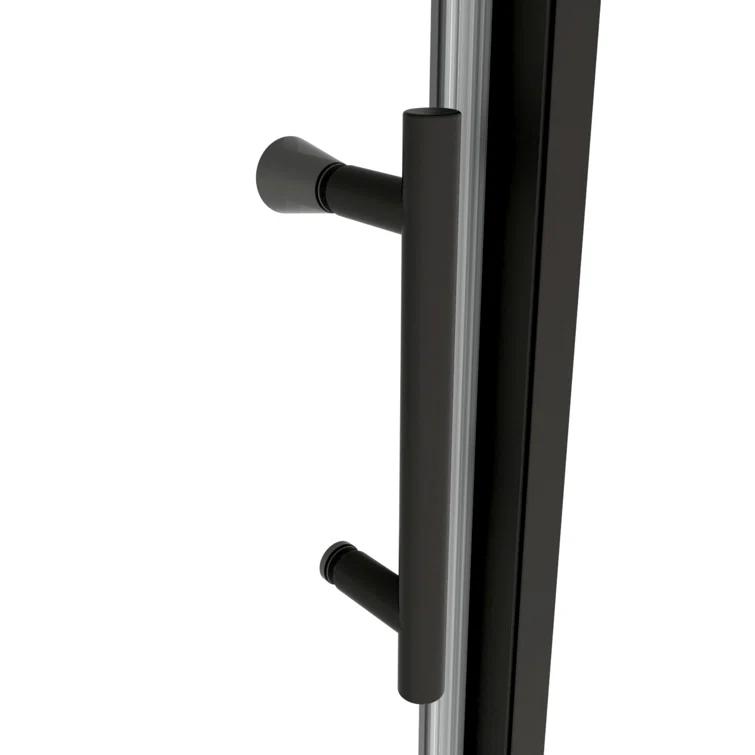 38-42" W x 71" H Flush Glass Shower Door Reversible Installation