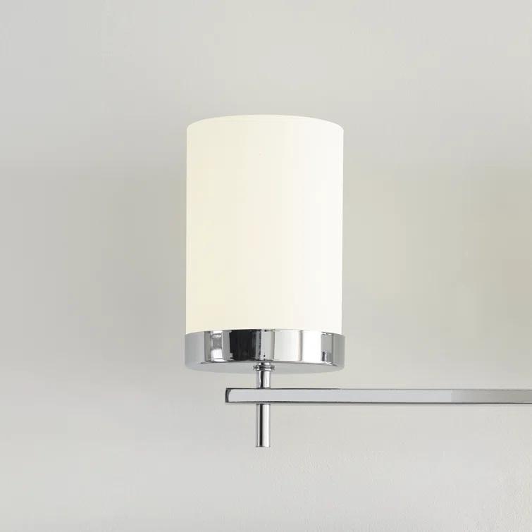 Chrome 4-Light Dimmable Cylinder Bathroom Vanity Light