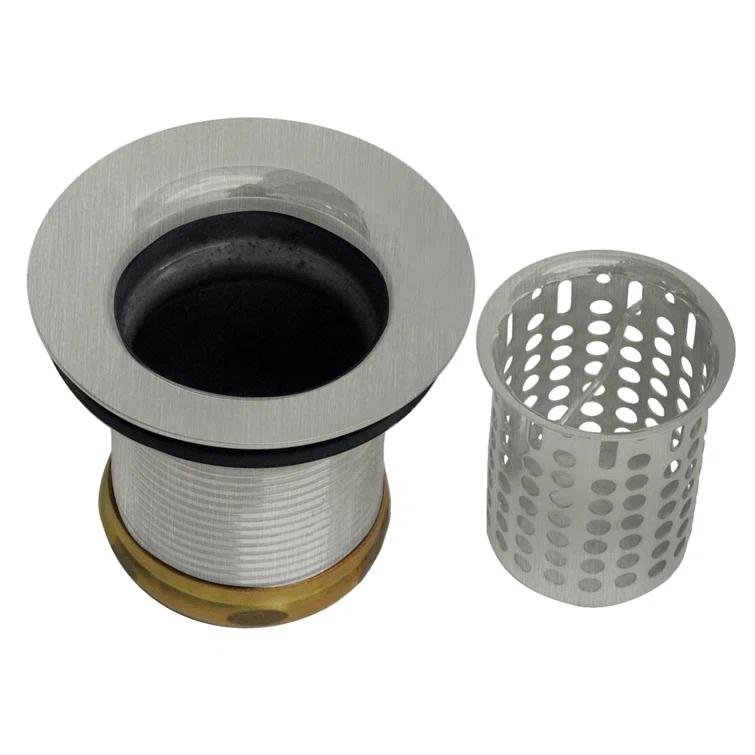 Junior Bar and Laundry Sink Drain Assembly with Removable Strainer Basket