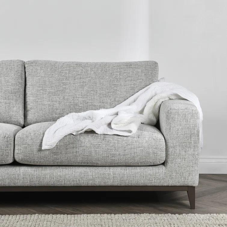 White Sherpa Cotton Linen Blend Weighted Throw Blanket