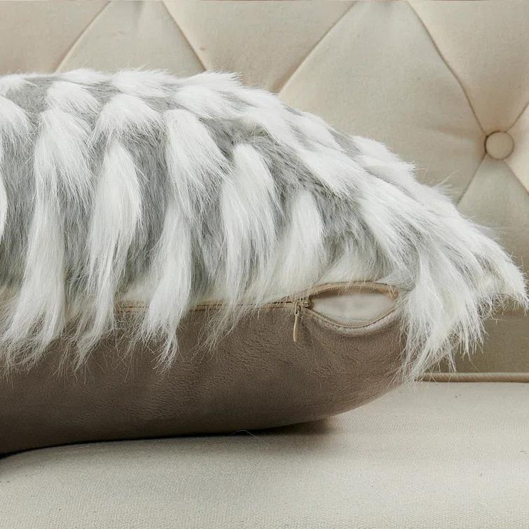Feathery 20" Throw Pillow Cover (Set of 2)