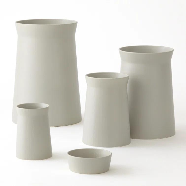 Luna Elegance 12" Matte Moon Ceramic Table Vase