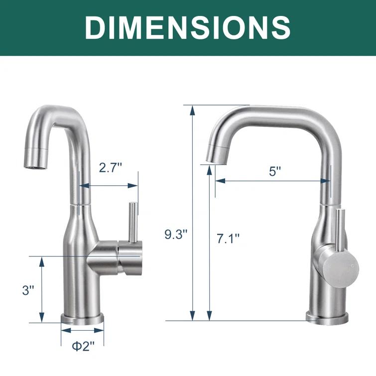 Single Handle Deck Mounted Bar Faucet Inclued Supply Lines