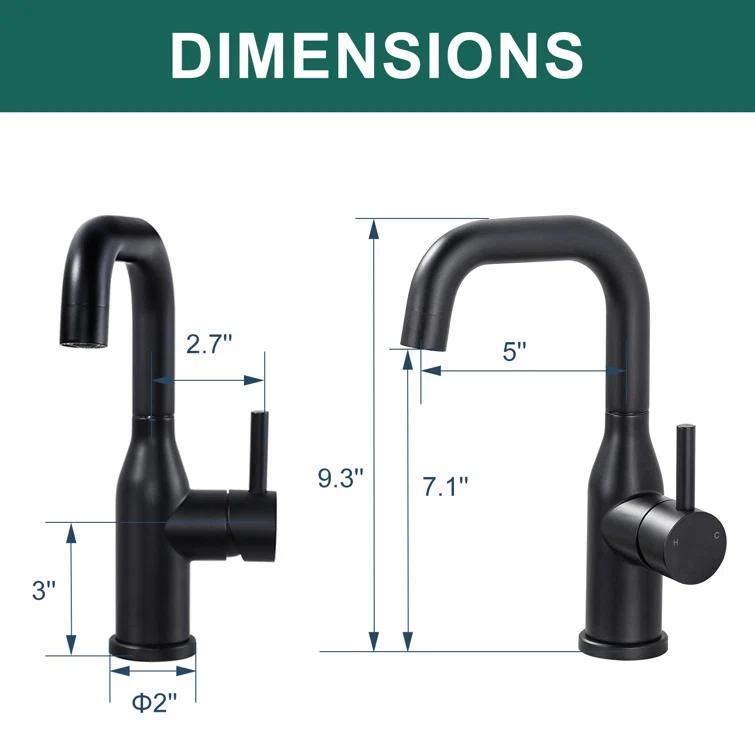 Single Handle Deck Mounted Bar Faucet Inclued Supply Lines