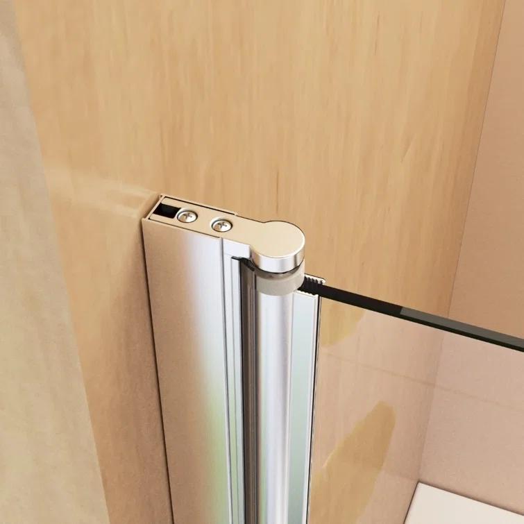 Dimorphos 11DD161820LL 31"W x 55"H Bathroom Pivot Bi-Fold Shower Tub Door Panel Reversible Installation