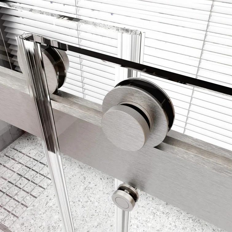 LILI 56-60"W x 76"H Dual Sliding Shower Door, Modern Style AADSH5676LL