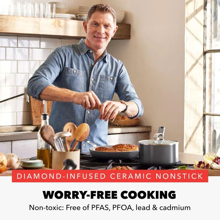 GreenPan Bobby Flay by GreenPan Professional Grade Ceramic Nonstick 2.53QT Saucepan with Lid