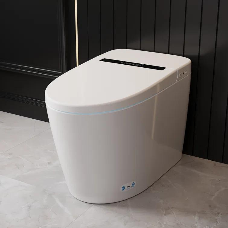 Deervalley Smart Bidet Toilet With LED Display,Auto Open & Close, Heated Seat, Warm Water, Remote Control, Premium