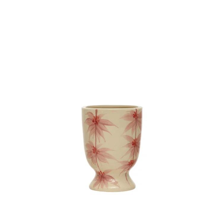 Creative Co-Op Round Stoneware Footed Planter