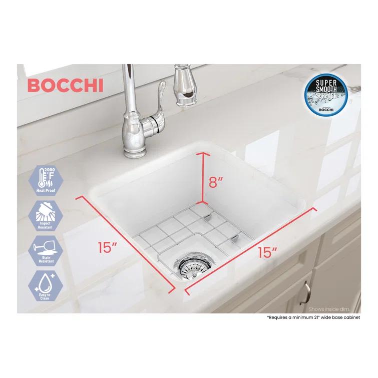 Sotto 18'' L Single Bowl Fireclay Kitchen Sink