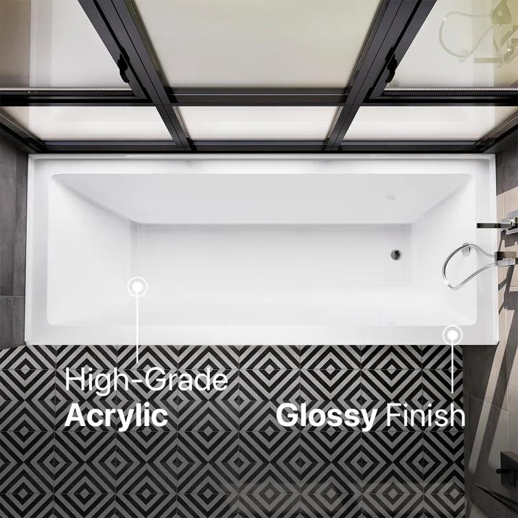 Nova 60'' x 32'' Alcove / Tile In Soaking Acrylic Bathtub