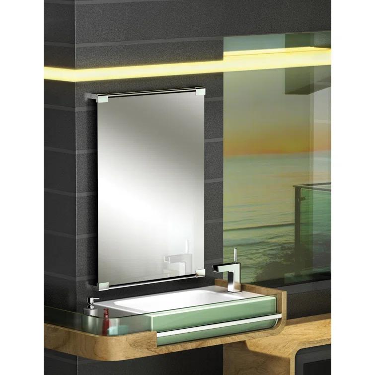 Wall Mount Décor Mirror | Rectangle Bathroom Vanity Mirror, Mount Landscape or Portrait