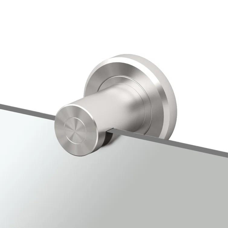 Latitude Wall Mount Frameless Rectangle Bathroom Vanity Mirror | Mount Landscape or Portrait