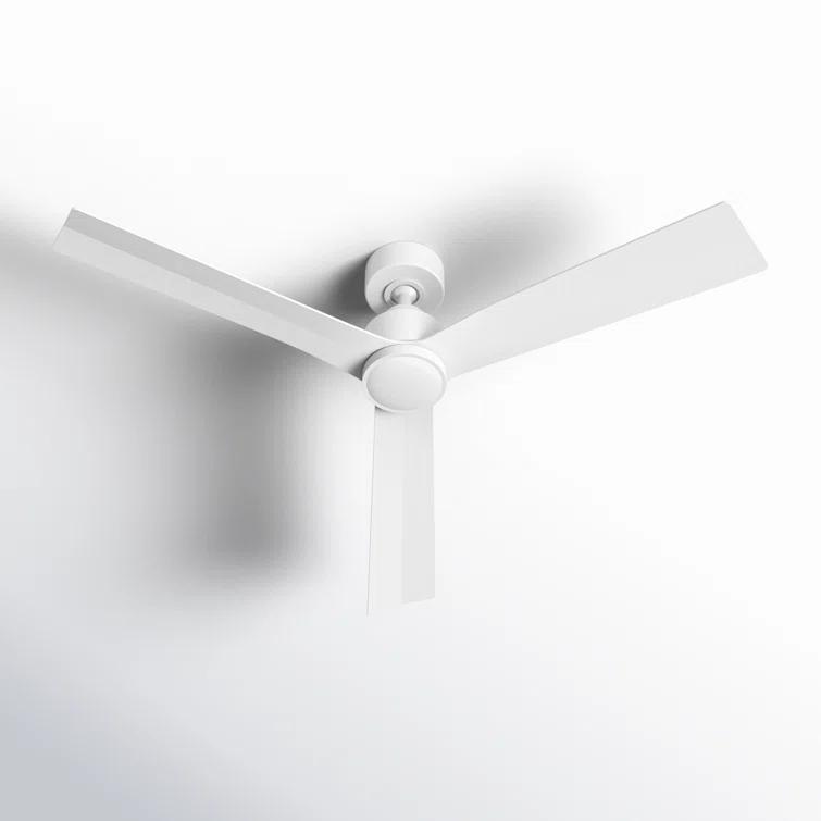 52" Smart Home Compatible 3 Blade Smart Ceiling Fan with Remote