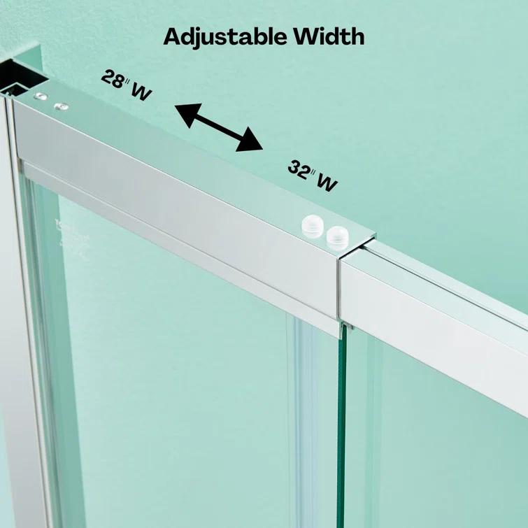 RAY'S RUGS & FLOORING LLC 12RRFR142461LTS 38-42" W x 71" H Pivot Frame Sliding Shower Door with 6mm Tempered Glass