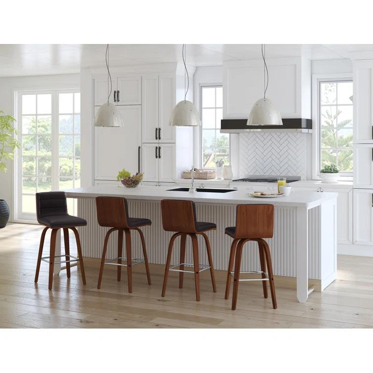 Biance Solid Wood Swivel Bar & Counter Stool