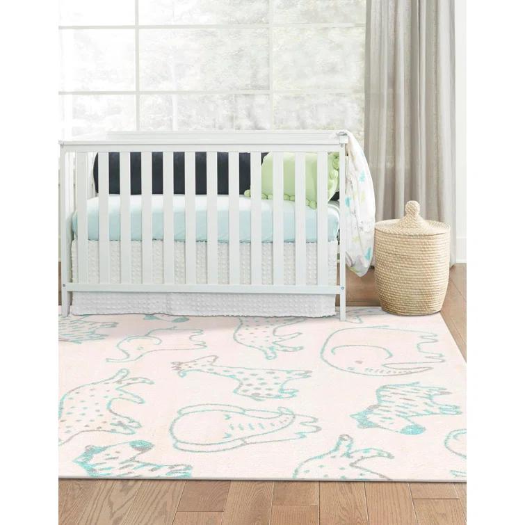 Whimsy Safari Animals Kid Rug