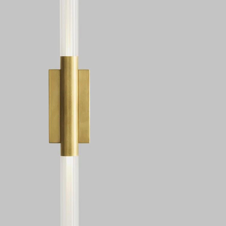 Phobos Dimmable LED Brass Wall Sconce, 21" Height