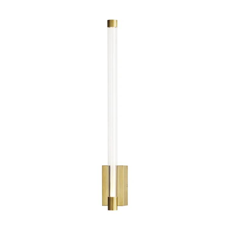 Phobos Dimmable LED Brass Wall Sconce, 21" Height