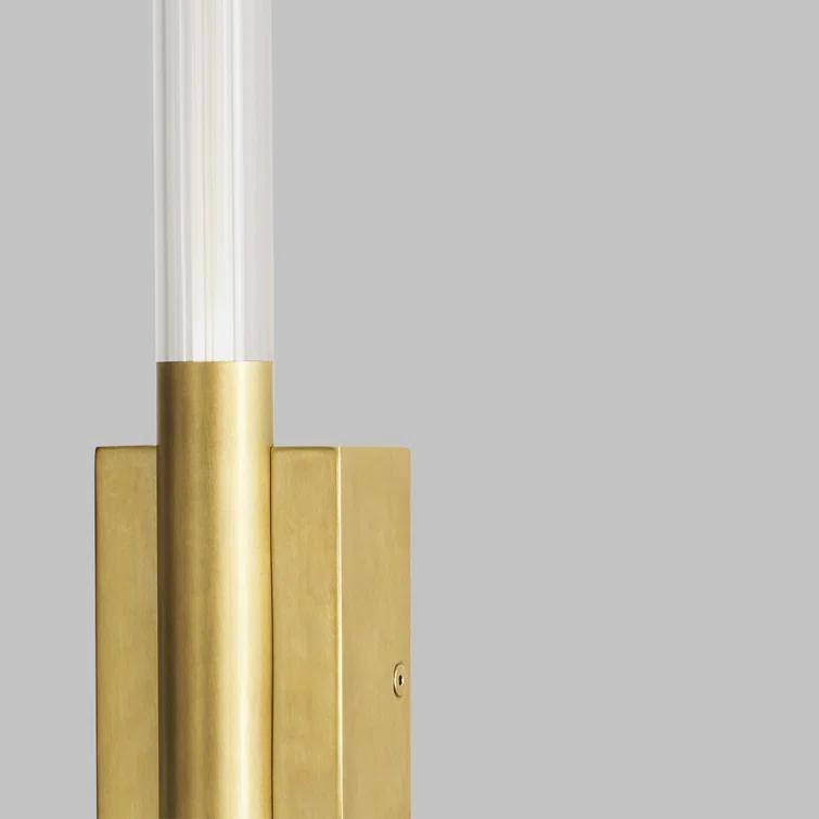 Phobos Dimmable LED Brass Wall Sconce, 21" Height