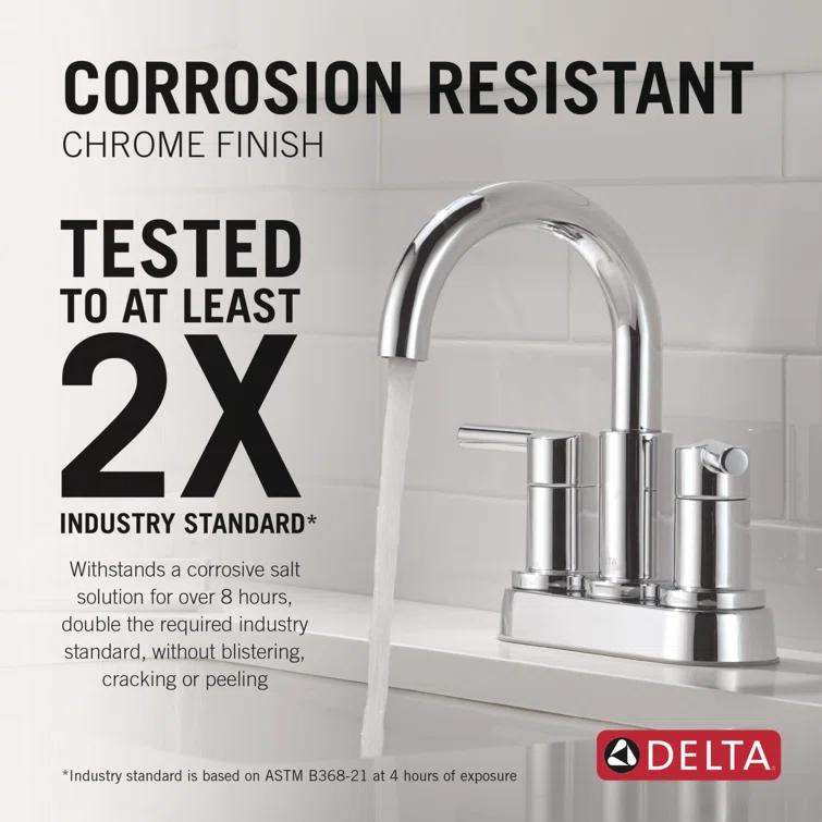 Nicoli Centerset Bathroom Faucet, 2-Handle Bathroom Sink Faucet