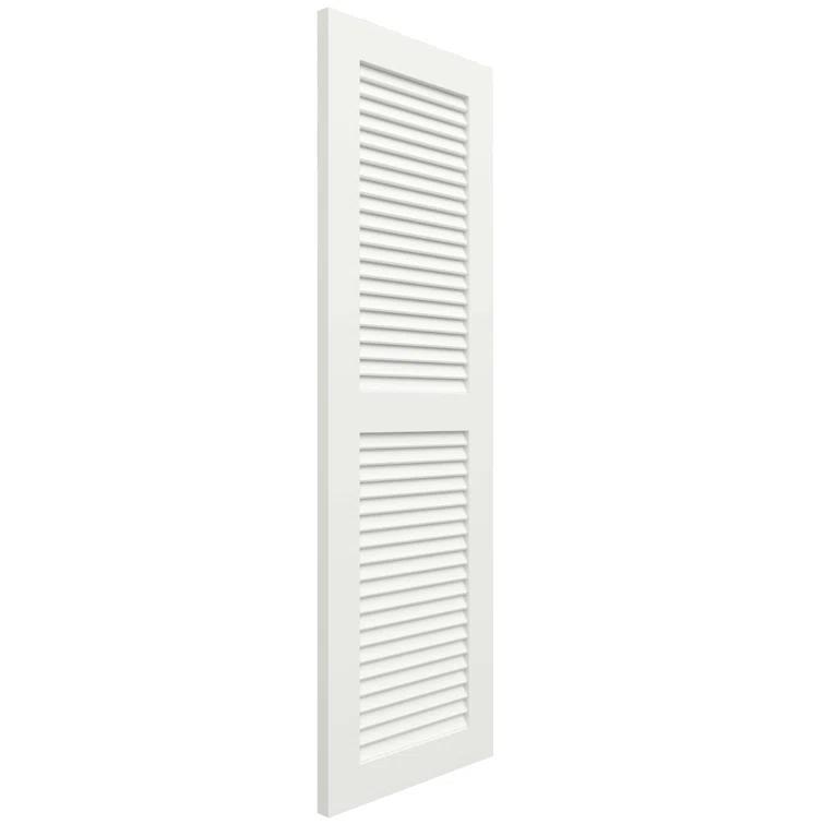 True Fit PVC Two Equal Louver Shutters