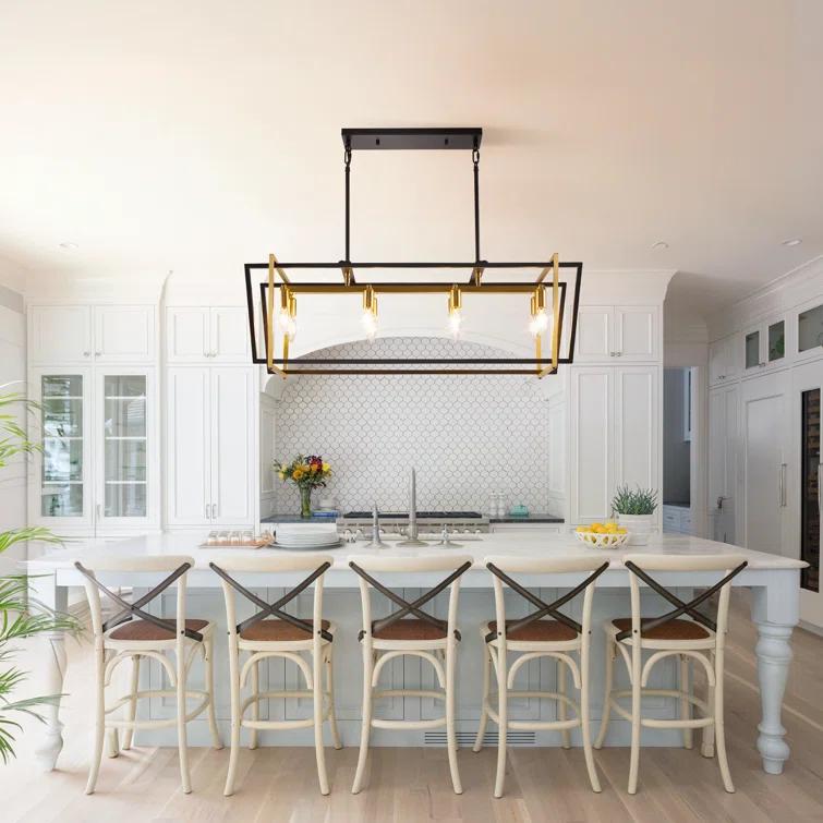 8 - Light Kitchen Island Linear Pendant