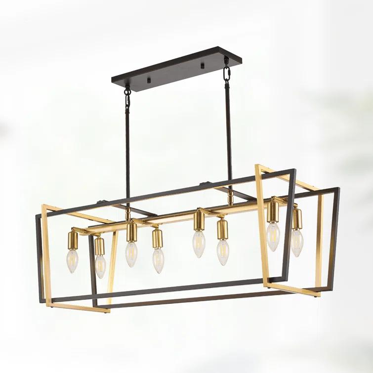 8 - Light Kitchen Island Linear Pendant