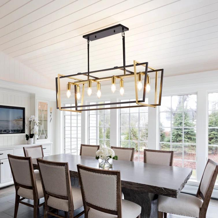 8 - Light Kitchen Island Linear Pendant