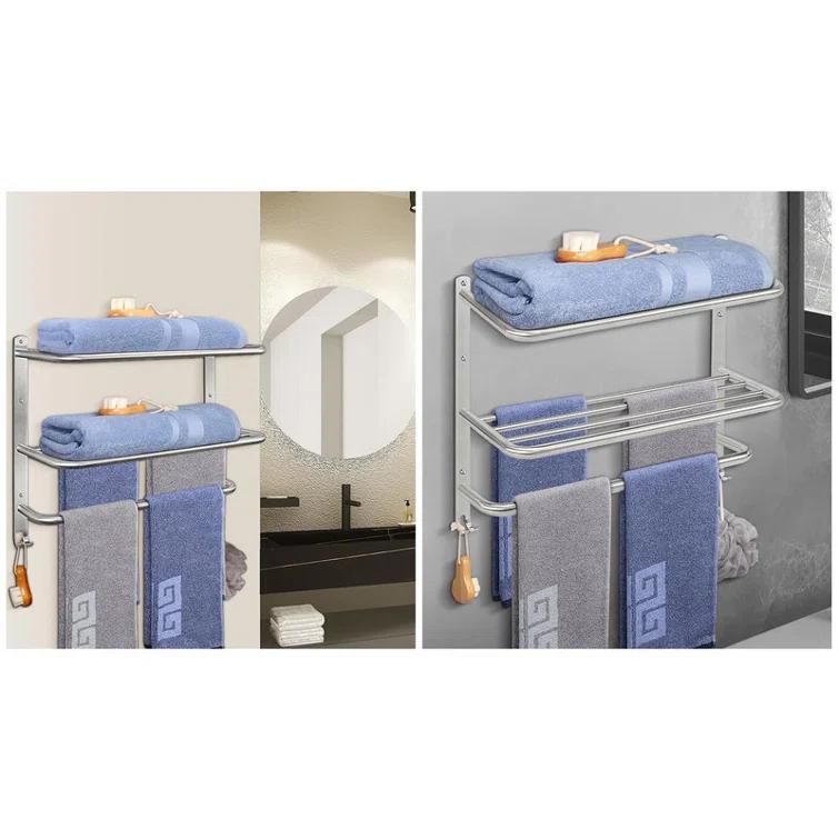 JASODI F0CLCQ42VF Bathroom Towel Rack, 3-Tier Towel Holder with Hooks
