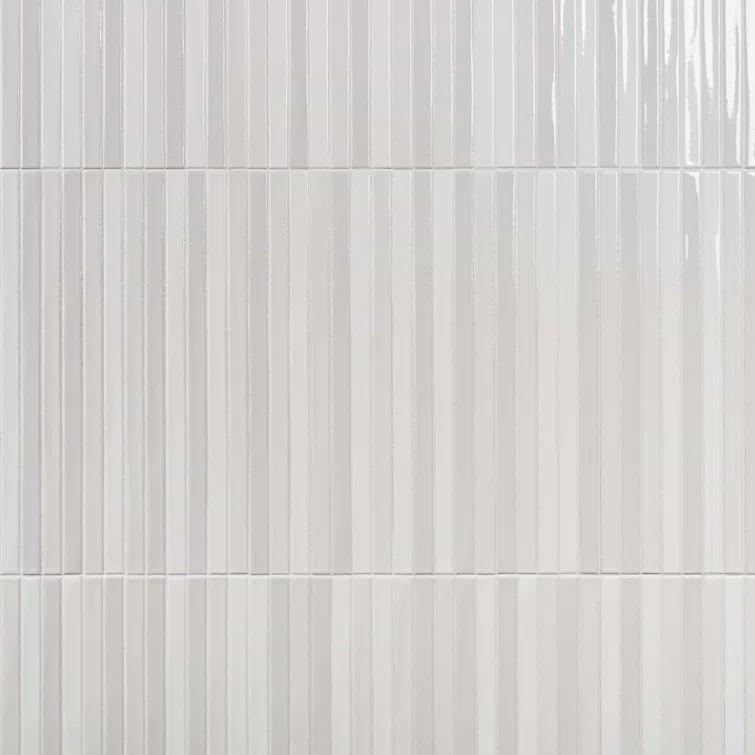 Vivanta 5.27 In. X 17.71 In. Glossy Ceramic Mosaic Elongated Subway Wall Tile (8 Sheets / Box)